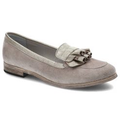 Szare Półbuty Karino Eleganckie Skórzane Buty Damskie. Szare mokasyny damskie Karino, ze skóry, eleganckie. Za 209.00 zł.