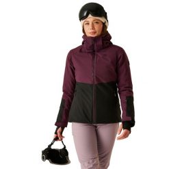 Damska Wodoodporna Kurtka Narciarska Flurry II. Fioletowe kurtki damskie Dare 2b, xl, bez wzorów, z materiału, z kapturem. Za 480.99 zł.