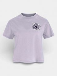 Koszulka bawełniana damska Fjallraven Fjallblomster Logo T-shirt. Fioletowe t-shirty damskie Fjällräven, s, bez wzorów, z bawełny, bez kołnierzyka. Za 214.49 zł.
