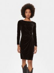 DKNY Sukienka codzienna DD3HF242 Czarny Regular Fit. Czarne sukienki damskie DKNY, na co dzień, bez wzorów, z syntetyku, bez kołnierzyka, bez ramiączek, proste. Za 399.99 zł.