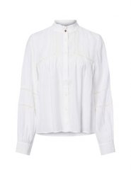 Nümph Bluzka damska - Nurika Kobiety biały jednolity, 38. Białe bluzki damskie Nümph, bez wzorów, z koronki, bez kołnierzyka, bez ramiączek. Za 249.95 zł.