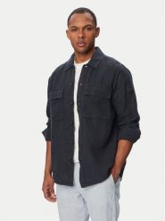 BOSS Koszula Locky 50558928 Granatowy Regular Fit. Niebieskie koszule męskie Boss, m, bez wzorów, ze lnu, bez kołnierzyka, bez ramiączek. Za 699.99 zł.