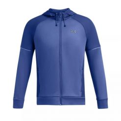 Bluza z kapturem Under Armour AF STORM FZ. Niebieskie bluzy męskie Under Armour, xl, bez wzorów, z materiału, z kapturem, na fitness i siłownię. Za 418.40 zł.