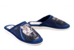 METEOR 128 Kotek 2 granatowy, kapcie damskie. Niebieskie kapcie damskie Meteor, bez wzorów. Za 47.99 zł.