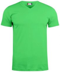 Clique Basic-T V-neck T‑shirt męska dekolt w szpic dopasowany krój. Zielone t-shirty męskie CLIQUE, l, bez wzorów, z bawełny, bez kołnierzyka. Za 83.11 zł.