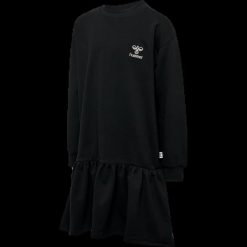 Hummel sukienka hmlSOLO DRESS z bawełny organicznej i poliestru z recyklingu. Czarne sukienki dla dziewczynek Hummel, bez wzorów, z bawełny, bez ramiączek. Za 219.50 zł.