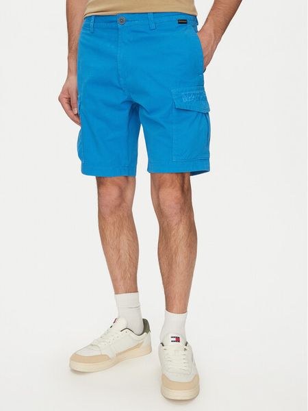 Napapijri Szorty materiałowe N-Deline NP0A4HOT Niebieski Regular Fit. Niebieskie szorty męskie Napapijri, m, bez wzorów, z bawełny. Za 399.99 zł.