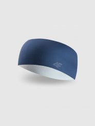 4F Opaska na głowę uniseks - niebieska L/XL. Niebieskie czapki i kapelusze męskie 4f, bez wzorów, z elastanu. Za 49.99 zł.