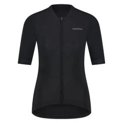 Damski jersey Shimano. Czarne koszulki sportowe damskie Shimano, bez wzorów, z jersey, bez kołnierzyka, bez ramiączek, rowerowe. Za 384.85 zł.