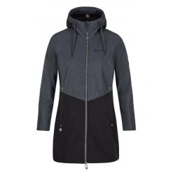 Płaszcz damski Kilpi Softshell Lasika. Czarne płaszcze damskie Kilpi, na jesień, m, bez wzorów, z materiału, bez kaptura. Za 275.00 zł.