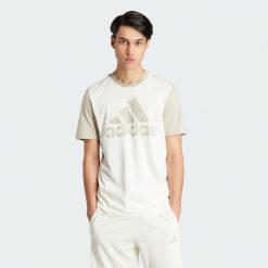Koszulka męska adidas Essentials Single Jersey Big Logo Tee. Białe koszulki sportowe męskie Adidas, m, bez wzorów, z bawełny, bez kołnierzyka, bez ramiączek. Za 119.15 zł.