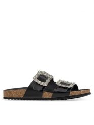 Geox Klapki D Brionia R D45Y3A 000T5 C9999 Czarny. Czarne klapki damskie Geox, bez wzorów, ze skóry, bez obcasa. Za 289.99 zł.