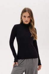 BLUZKA AMY CZARNA L - Flawless. Czarne bluzki damskie Flawless, l, bez wzorów, z bawełny, biznesowe, bez kołnierzyka, bez ramiączek. Za 186.15 zł.