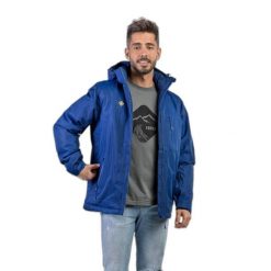Wodoodporna kurtka Izas Naluns. Niebieskie kurtki męskie IZAS, s, bez wzorów, z puchu, bez kaptura. Za 443.43 zł.
