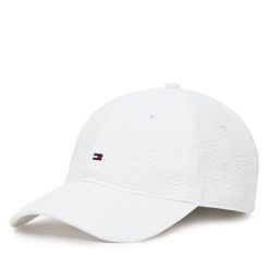 Czapka z daszkiem Tommy Hilfiger. Białe czapki i kapelusze męskie Tommy Hilfiger, bez wzorów. Za 139.99 zł.