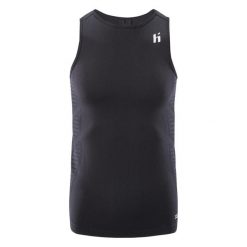 Tank top Huari. Czarne koszulki sportowe męskie Huari, bez wzorów, bez kołnierzyka, bez ramiączek, do koszykówki. Za 84.39 zł.