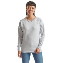 Lekka Bluza Raglanowa Dla Kobiet. Niebieskie bluzy damskie Fruit of the Loom, xs, bez wzorów, bez kaptura. Za 85.99 zł.