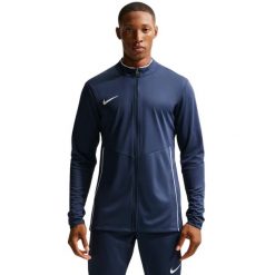 Męska bluza piłkarska Nike Dri-FIT Park 26 granatowa. Niebieskie bluzy męskie Nike, m, bez wzorów, z poliesteru, bez kaptura, do piłki nożnej, dri-fit (nike). Za 121.99 zł.