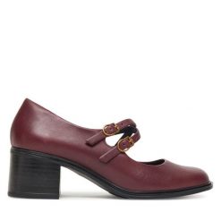 Czółenka Tamaris. Czerwone czółenka damskie Tamaris, bez wzorów, bez obcasa, bez zapięcia. Za 359.99 zł.