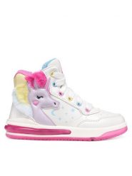 Geox Sneakersy J Sketlite Girl J66NWA 0NFKN C0653 S Biały. Białe buty sportowe dziewczęce Geox, bez wzorów, ze skóry, bez zapięcia. Za 319.99 zł.