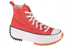 Buty sportowe do chodzenia damskie, Run Star Hike. Czerwone obuwie sportowe damskie Converse, bez wzorów, z materiału, trekkingowe. Za 459.70 zł.