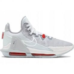 Buty koszykarskie męskie Nike LeBron Witness 6. Białe buty sportowe męskie Nike, z materiału, bez zapięcia, do koszykówki. Za 689.00 zł.