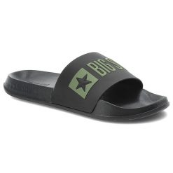 Czarne Klapki Big Star Stylowe Obuwie Męskie. Czarne sandały męskie Big Star, bez zapięcia. Za 79.99 zł.