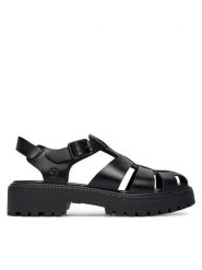 Timberland Sandały Stone Street TB0A5S65W021 Czarny. Czarne sandały damskie Timberland, bez wzorów, ze skóry, bez obcasa, na płaskiej podeszwie, bez zapięcia. Za 549.99 zł.