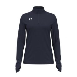 Damska koszulka z długim rękawem i zamkiem błyskawicznym 1/4 Under Armour Challe. Białe t-shirty damskie Under Armour, bez wzorów, sportowe, bez kołnierzyka. Za 276.50 zł.