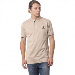 Koszulka polo w kolorze beżowo-czarnym. Brązowe koszulki polo męskie Roberto Cavalli, Trussardi, z haftami. W wyprzedaży za 319.95 zł.