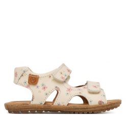 Sandały Naturino. Białe sandały dziewczęce Naturino, bez zapięcia. Za 369.99 zł.