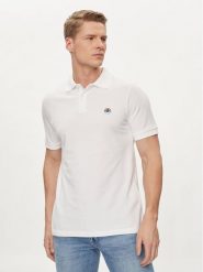 Save The Duck Polo Ovidio DR1213M-BATE18 Biały Regular Fit. Białe koszulki polo męskie SAVE THE DUCK, m, bez wzorów, z bawełny, bez ramiączek. Za 219.99 zł.