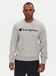 Champion Bluza 220727 Szary Slim Fit. Szare bluzy męskie Champion, m, bez wzorów, z bawełny, bez kaptura. Za 139.99 zł.