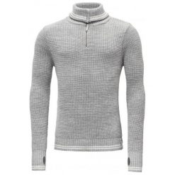 Devold Sweter Randers Zip Neck Grey Mel./Offwhite Xl. Swetry przez głowę męskie marki Devold. Za 495.00 zł.