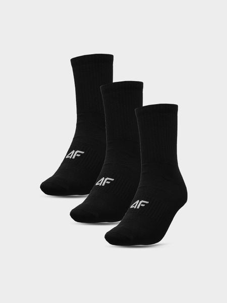 4F Skarpetki długie (3-pack) męskie - czarne 43-46. Czarne skarpety męskie 4f, bez wzorów. Za 59.99 zł.