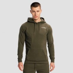 Bluza męska fitness z kapturem regular Espresso Limitless. Brązowe bluzy sportowe męskie GYMBEAM, m, bez wzorów, z bawełny, z kapturem, na fitness i siłownię. Za 114.90 zł.