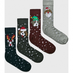 Jack & Jones - Skarpety (4-pack). Szare skarpety męskie Jack & Jones, z bawełny. Za 39.90 zł.