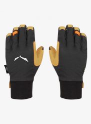 Rękawiczki softshell Salewa Ortles DST/AM Gloves. Czarne rękawiczki męskie Salewa, bez wzorów, z materiału. Za 403.85 zł.