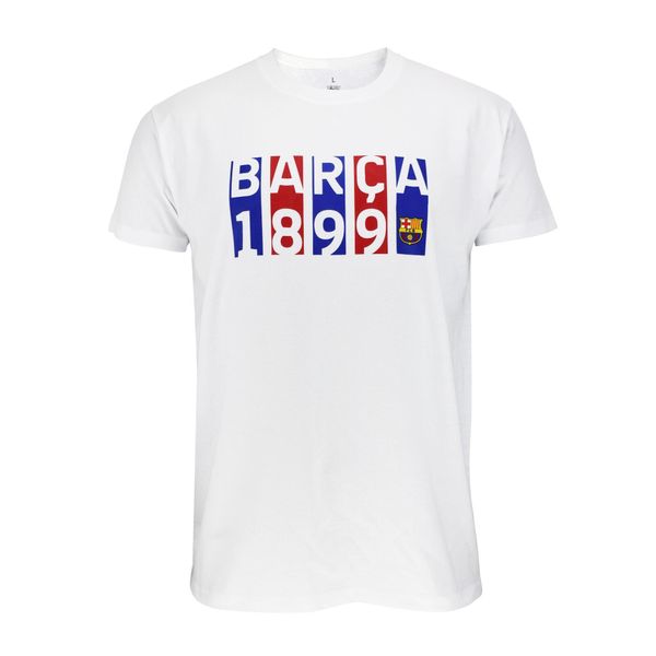 Koszulka FC Barcelona - licencjonowana. Niebieskie koszulki sportowe męskie FC Barcelona, m, bez wzorów, bez kołnierzyka, bez ramiączek, do piłki nożnej. Za 109.00 zł.