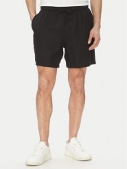 BOSS Szorty materiałowe 50540134 Czarny Regular Fit. Czarne szorty męskie Boss, l, bez wzorów, z bawełny. Za 189.99 zł.