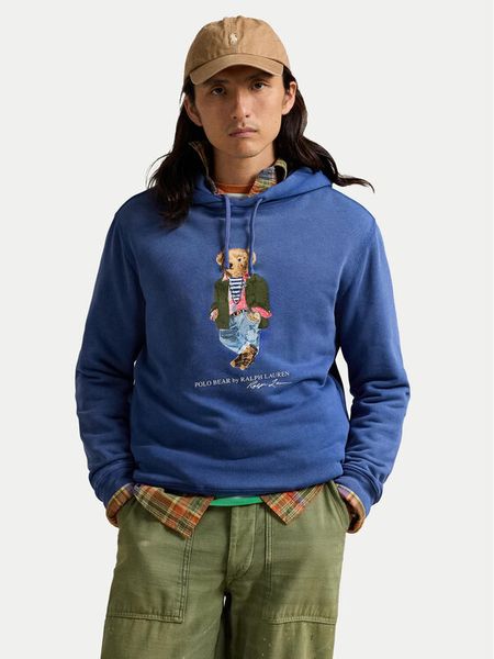 Polo Ralph Lauren Bluza 710958192001 Niebieski Regular Fit. Niebieskie bluzy męskie Polo Ralph Lauren, l, bez wzorów, z bawełny, bez kaptura. Za 609.99 zł.
