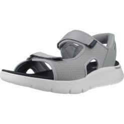 Sandały SKECHERS SLIP-INS GO WALK FLEX Szary. Szare sandały męskie Skechers, z tkaniny, bez zapięcia. Za 297.99 zł.