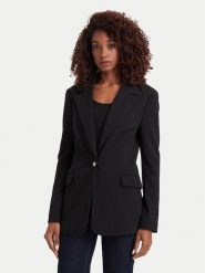 Guess Marynarka W6YN08 K4326 Czarny Regular Fit. Czarne żakiety damskie Guess, xl, z aplikacjami, z syntetyku. Za 614.99 zł.