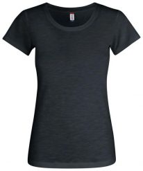 Clique Slub-T Women Dopasowana koszulka z 100% bawełny slub. Czarne t-shirty damskie CLIQUE, xs, bez wzorów, z bawełny, bez kołnierzyka. Za 116.79 zł.