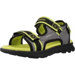 Sandały GEOX J SANDAL AIRADYUM B Czarny. Czarne sandały męskie Geox, z syntetyku, bez zapięcia. Za 144.99 zł.