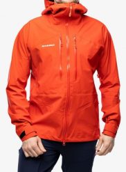 Kurtka z membraną męska Mammut Taiss HS Hooded Jacket. Czerwone kurtki męskie Mammut, l, bez wzorów, z hardshellu, bez kaptura. Za 1,714.50 zł.