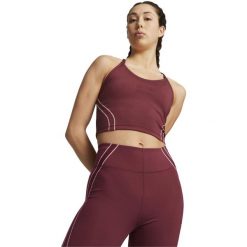 Biustonosz Puma Studio Ultrabare Crop Top Dark Jasper, Kobiety. Czerwone biustonosze Puma, bez wzorów, z poliesteru. Za 190.00 zł.