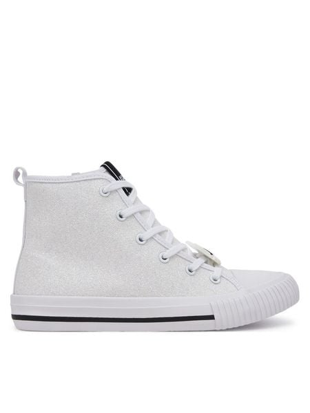 Karl Lagerfeld Kids Trampki Z30585 S Biały. Białe trampki i tenisówki dziewczęce Karl Lagerfeld Kids, bez wzorów, z materiału, bez zapięcia. Za 269.99 zł.