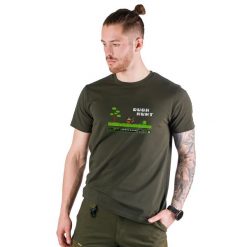 T-shirt myśliwski męski Tagart FNT Duckhunt Green z nadrukiem. Zielone t-shirty męskie tagart, m, bez wzorów, bez kołnierzyka. Za 99.00 zł.