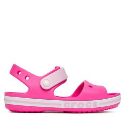 Sandały Crocs. Czerwone sandały dziewczęce Crocs, bez zapięcia. Za 129.99 zł.